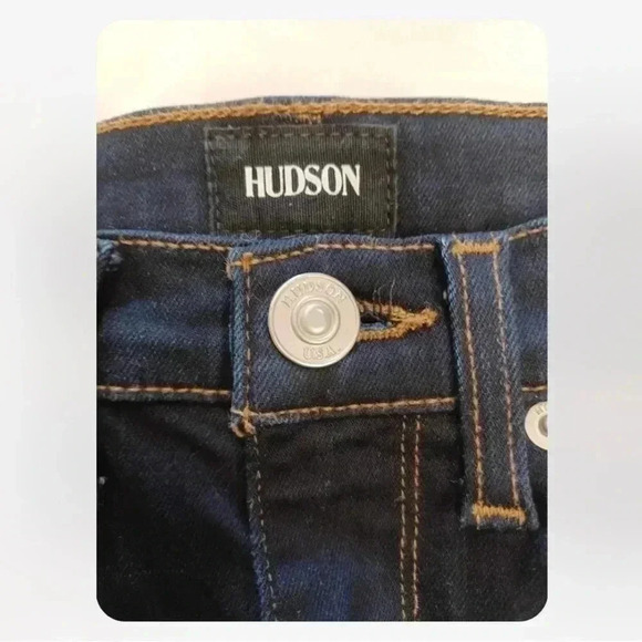 Hudson Nico  Mid rise Super Skinny Ankle Dark Wash Size 24 - Picture 13 of 15